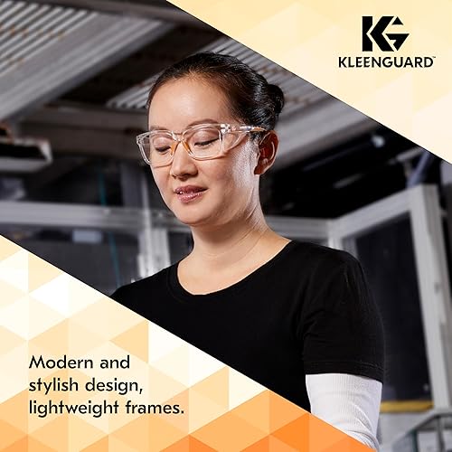 Miniatura 4 de KleenGuard V30 Maverick - Gafas de seguridad (49301), con revestimiento antivaho KleenVision, lentes transparentes, montura transparente, unisex