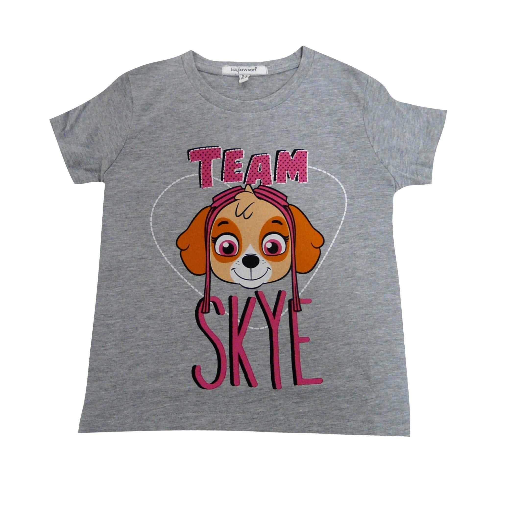 ThingimijigsGirls Paw Patrol Team Sky T-Shirt - Grey 5-6 Years