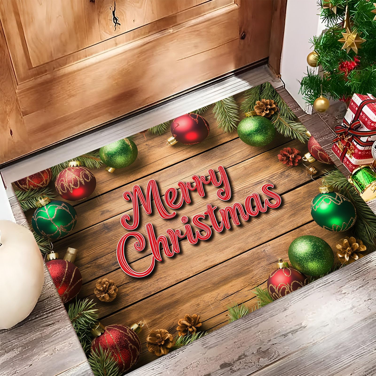 Tapis d'entrée de Noël 90x150cm pour une cuisine ou chambre chaleureuse
