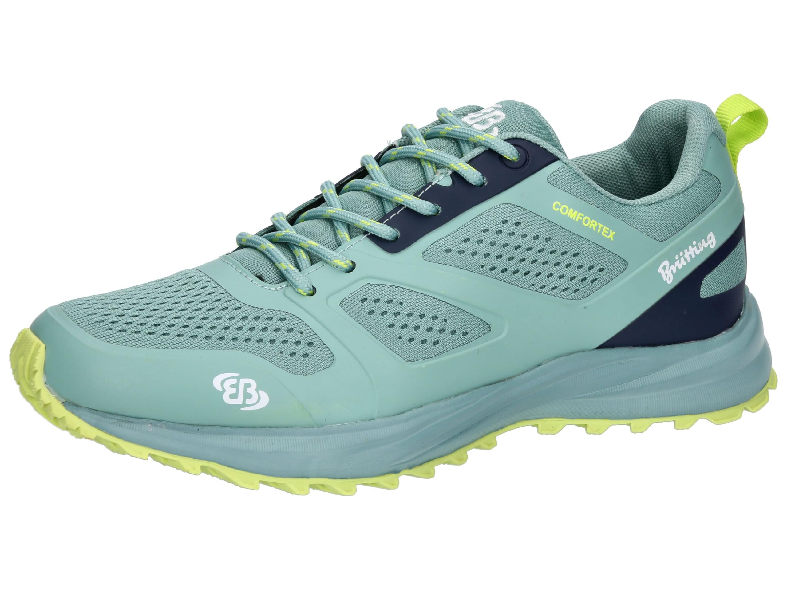 Brütting Unisex Mount Ray Trekking Shoes, Mint Green/Navy/Lemon, 43 EU, Mint Green Navy Lemon, 9 UK
