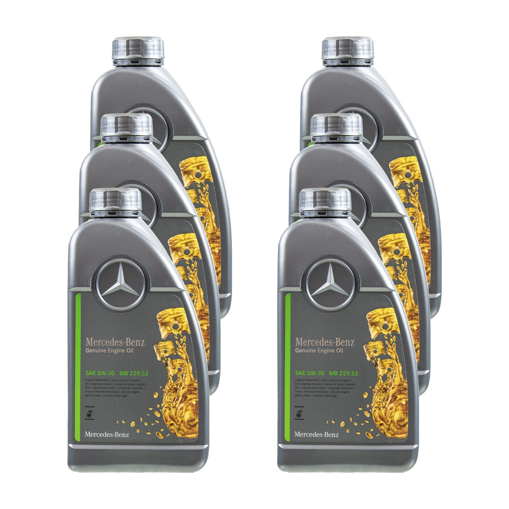 6 x 1 L olio motore sintetico originale Mercedes 5W-30 229.52 A 001 989 37 01 BGA6