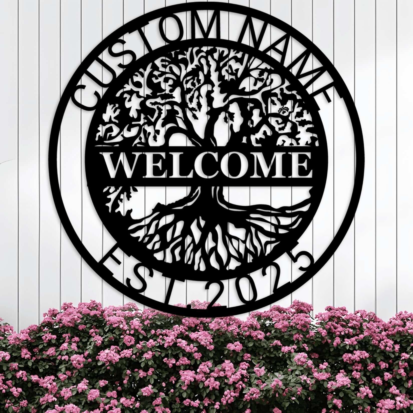 Riaeelvs Custom Trees Signs Outdoor Metal,Personalized Tree of Life Wall Decorations,Custom Metal Family Tree Sign,Gift for Grandma Grandpa
