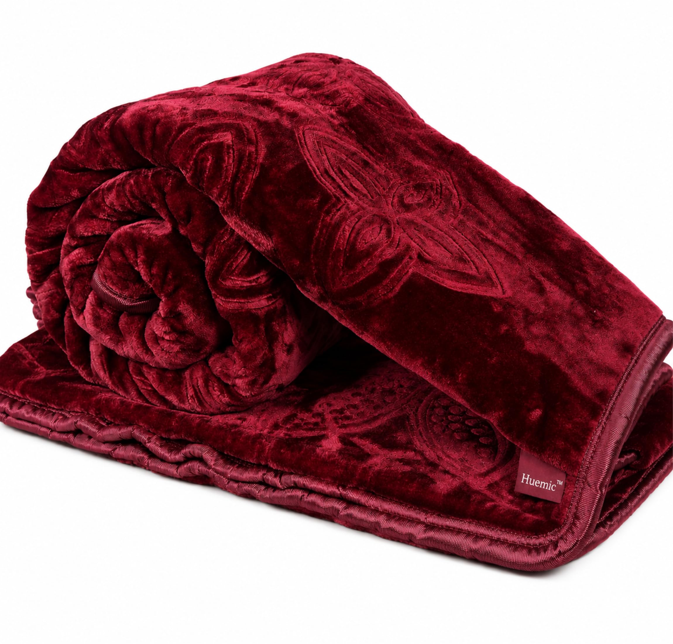 Maroon Double Bed Blanket 500 TC Super Soft Premium Microfiber Blanket, 87 x 85 Inches, Warm & Lightweight Winter Blanket, Soft Cozy AC Blanket, All Season Bed Blanket for Home & Travel-image-40