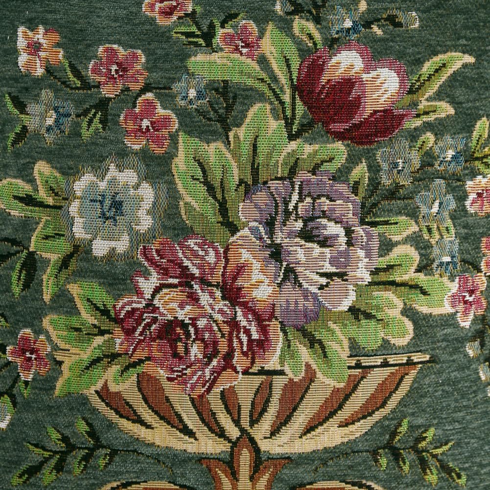 Set of 2 Green 18x18 in Vintage Embroidered Throw Pillow Covers for Sofa Cushion, Decorations Indoor Pillow Covers for Livingroom,Bedroom - Image 4