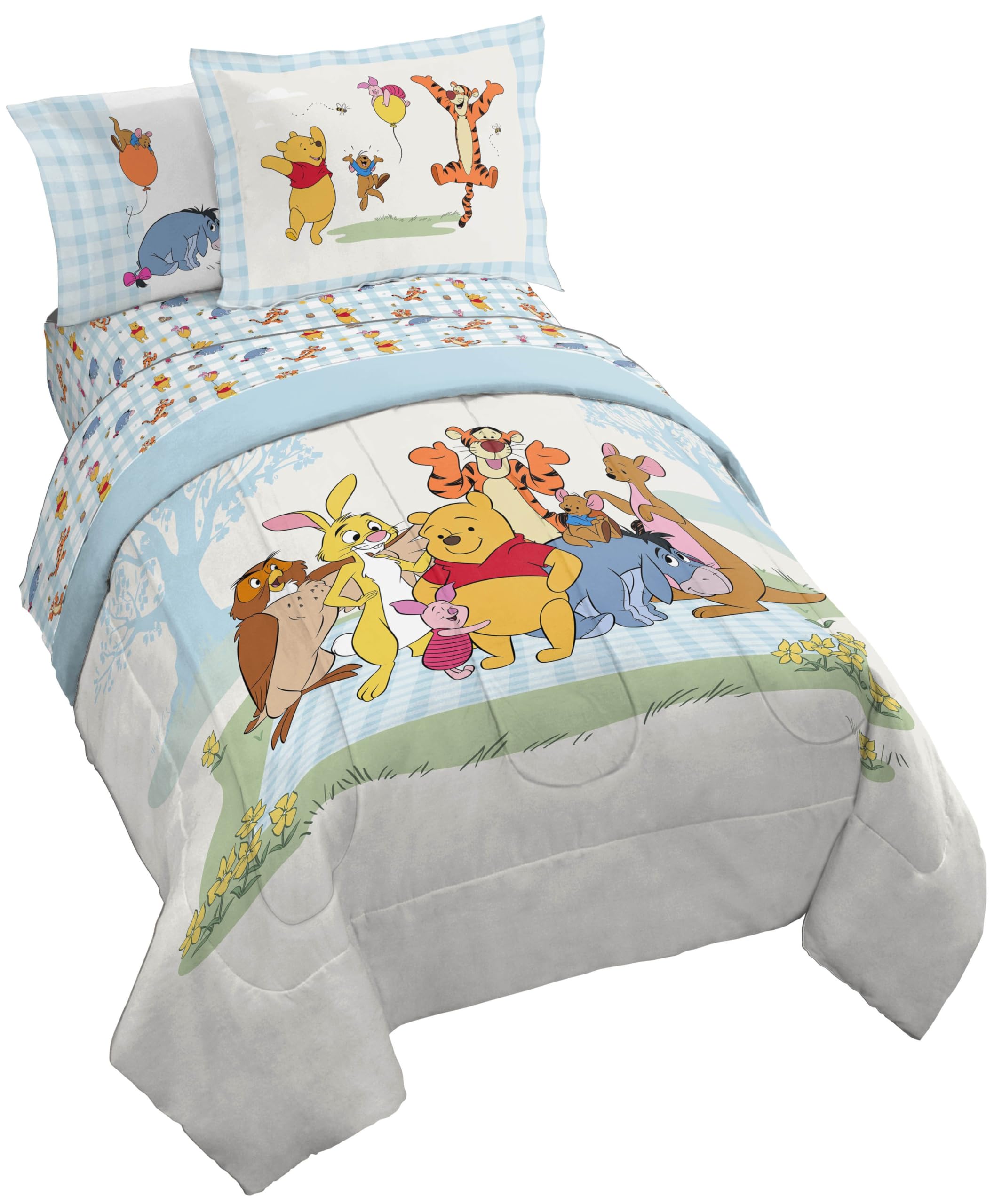 Jay Franco Kids Comforter Set Includes Sheets and Pillow Covers - Soft and Cozy Bed Set for Stylish Room Decor, Official Licensed Bedding, White -