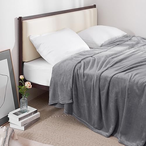 RYB HOME - Manta de vellón suave, liviana, térmica y mullida para sofá, cama, sofá cama, viajes o campamentos, tamaño Queen de 90 pulgadas de ancho