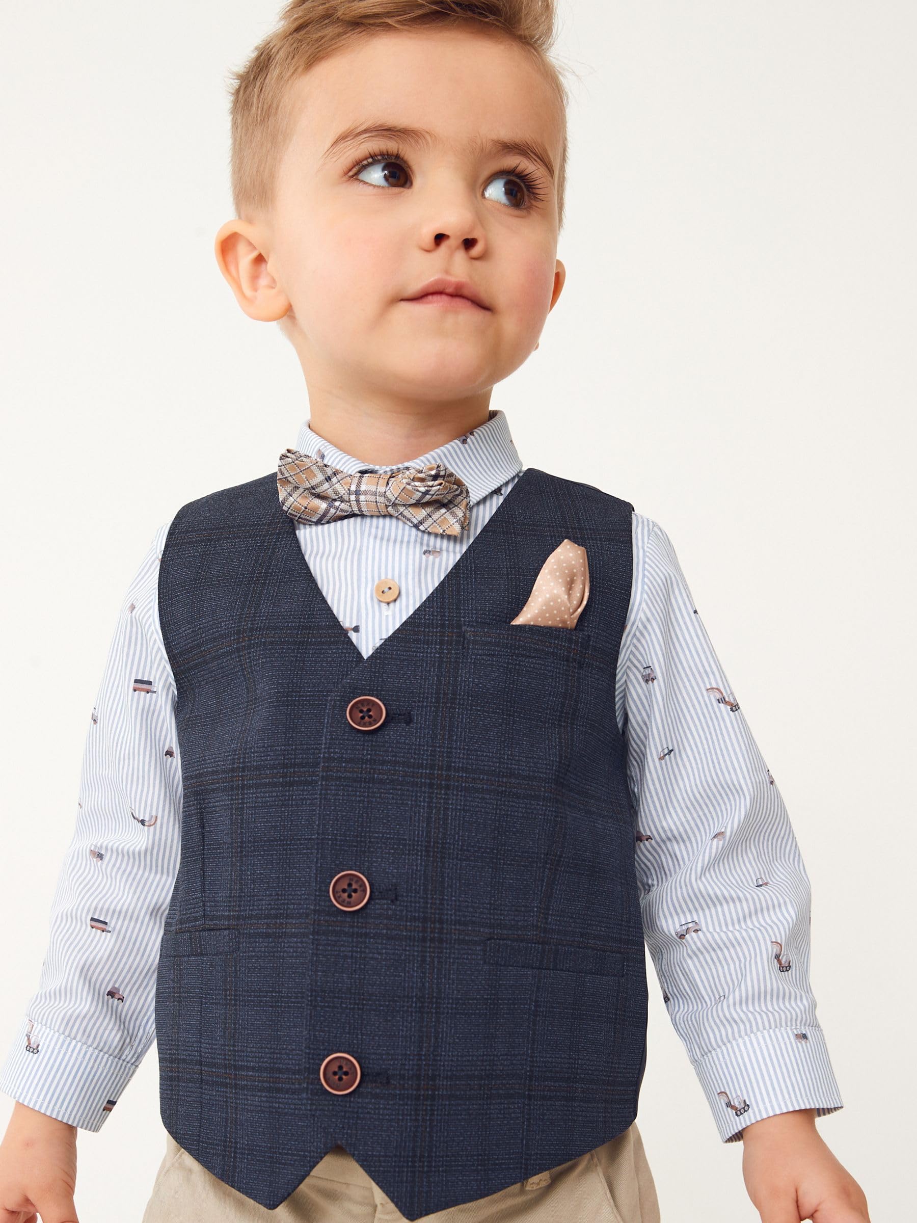 NEXT Niños Conjunto de Chaleco y Camisa con Pajarita