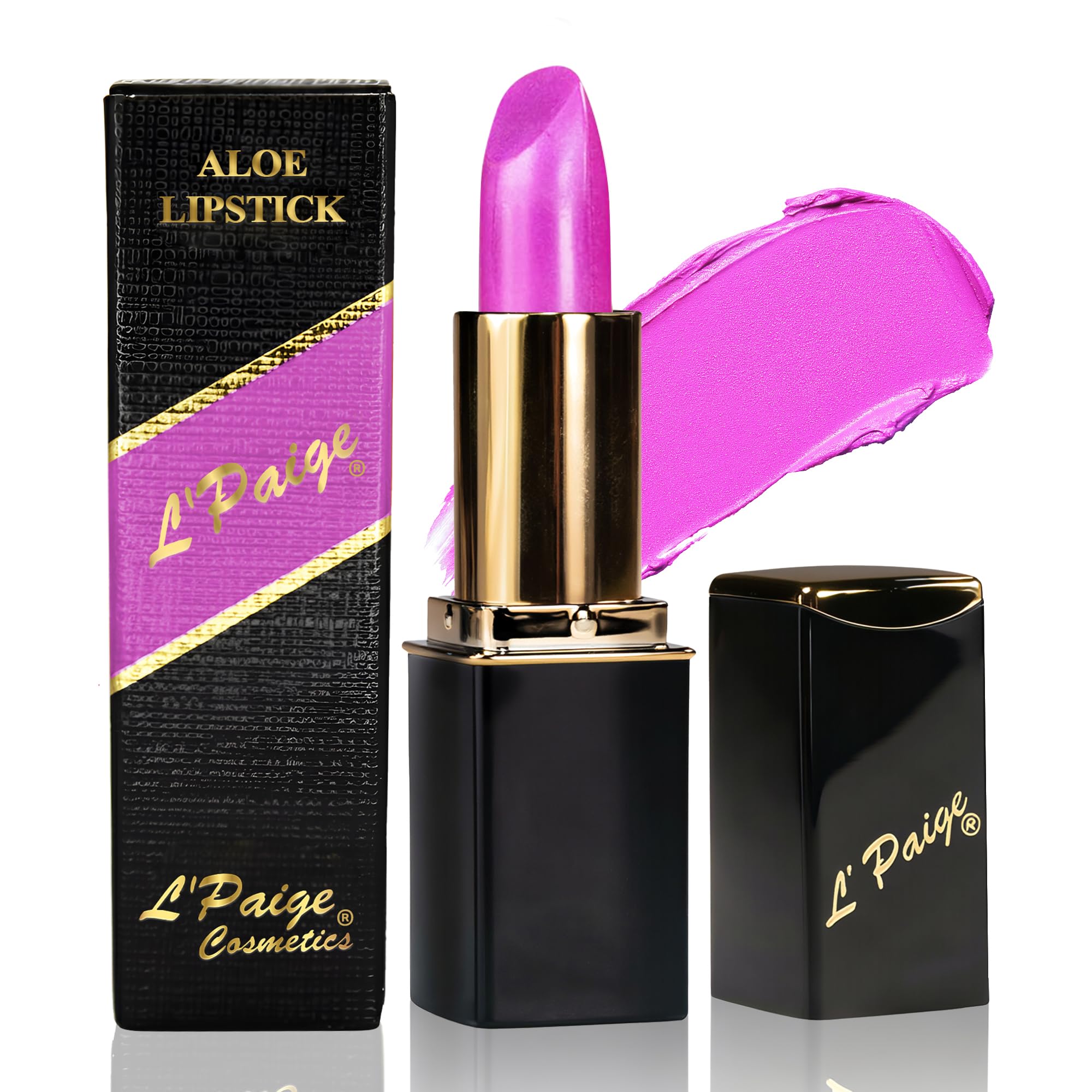 Designer Lipstick – Vibrant Electric Fuchsia with Glossy Radiant Finish, Aloe Vera-Based Long-Lasting Moisturizing Formula, Bold Hydrating Lip Color with Smooth Application, Shade L21