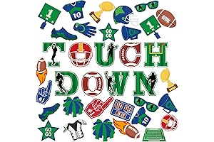 Football Cutouts for Poster, Rugby Football Bulletin Board Touchdown Cutouts Classroom