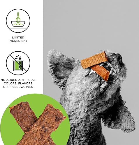Miniatura 3 de BIXBI Golosinas para perros Jerky, pollo original, 10 onzas, golosinas para perros sin granos hechas en Estados Unidos, alto en proteínas, nutrición