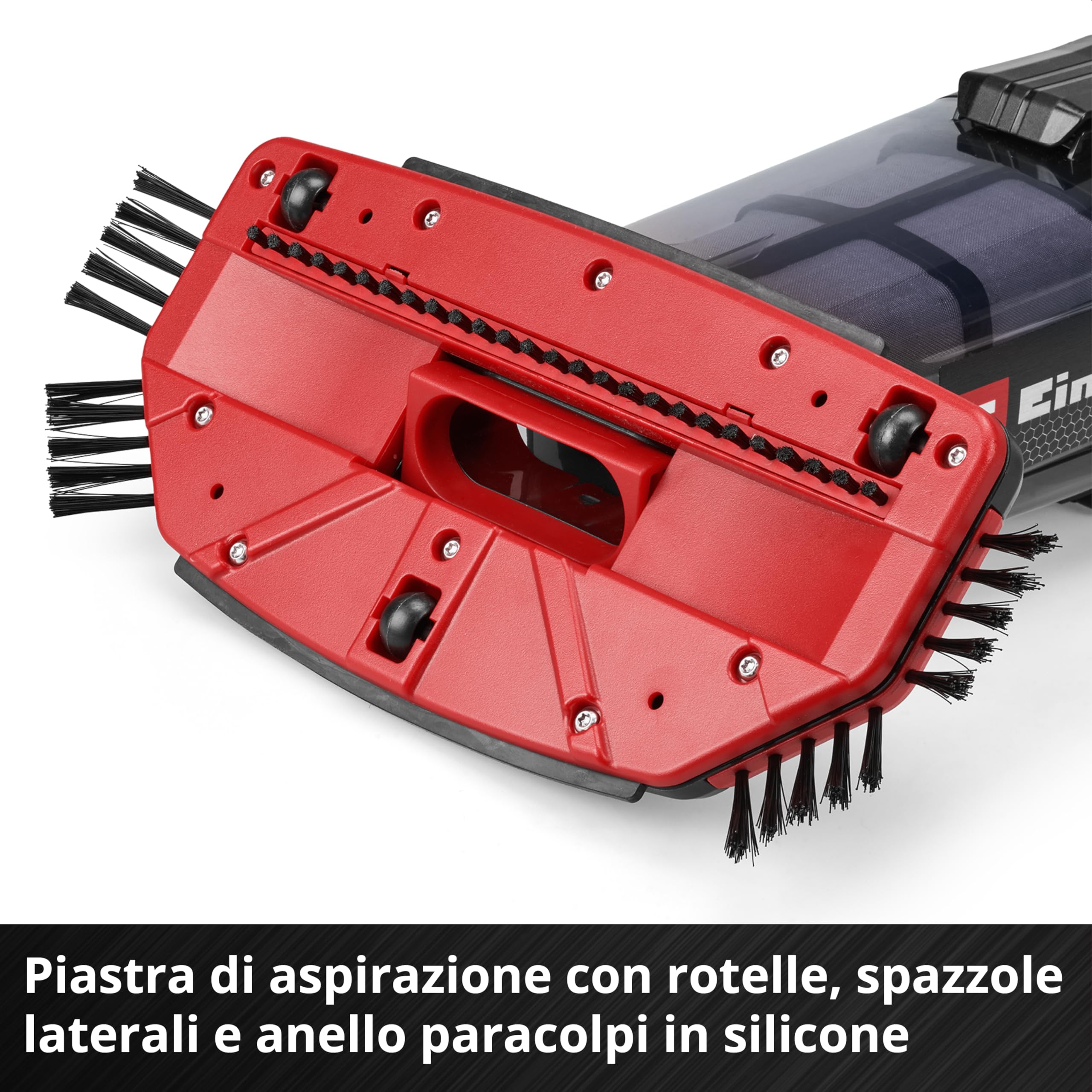 Einhell Aspiratore per piscina a batteria GE-PV 18/42 Li T-Solo PXC (18V, vano batteria impermeabile, piastra 32 cm, telescopico fino a 220 cm, filtro, con accessorio piccolo, batteria non inclusa)