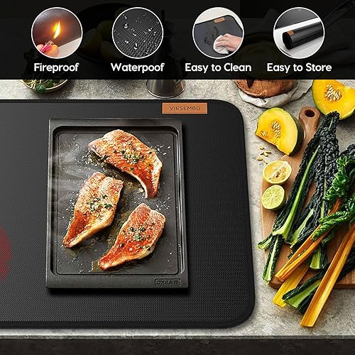 Miniatura 3 de Cubierta para estufa, cubiertas superiores de estufa resistentes al calor para estufa eléctrica, cubierta superior de estufa de vidrio ignífugo,