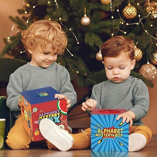 Miniatura 6 de Hoarosall 26 piezas de juguetes de aprendizaje del alfabeto, caja misteriosa del alfabeto, clasificando letras a juego, juguetes de aprendizaje