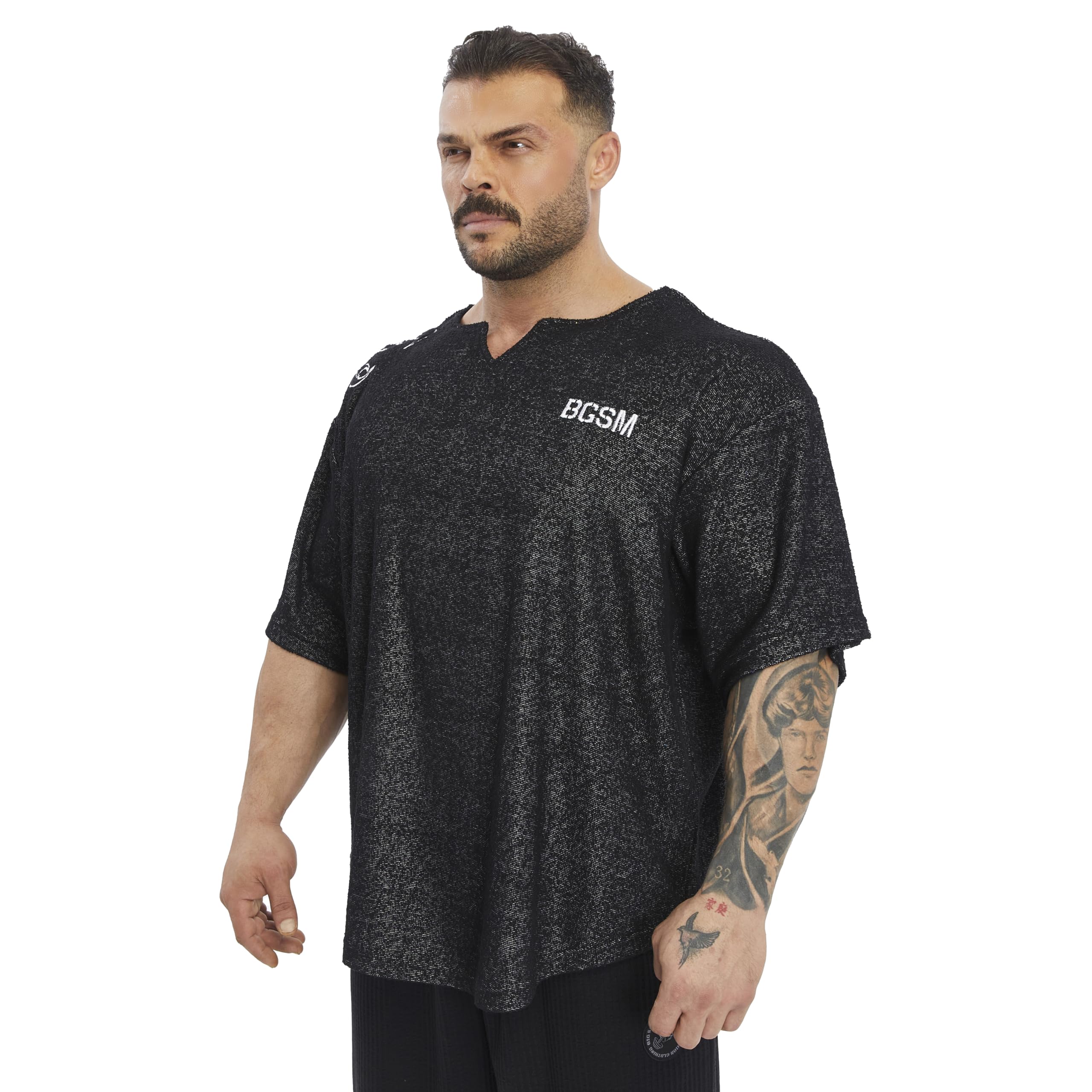 Maglietta da palestra da uomo Active Wear Bodybuilding Lifting Oversize Rag Top | Tessuto asciugamano, top da allenamento in cotone