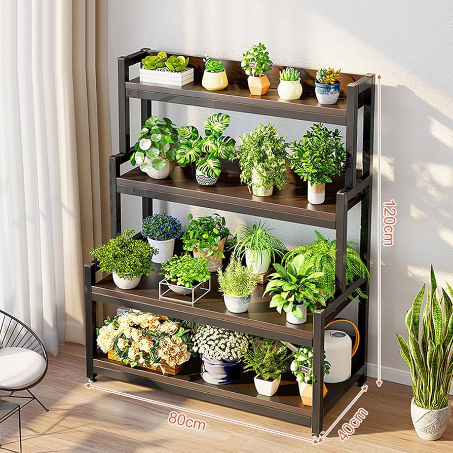 緑の花棚植木鉢棚リビング着地式置物棚ベランダ実木質単一シンプル多層植物棚 Amazon | 実木多層ベランダリビンググリーンラック多肉植物盆栽