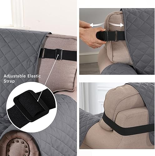 Miniatura 4 de Acolchado protector de muebles H. Versailtex reversible, afelpado, impermeable características acogedor y eficiente, suave y gamuzado (Silla borgoña