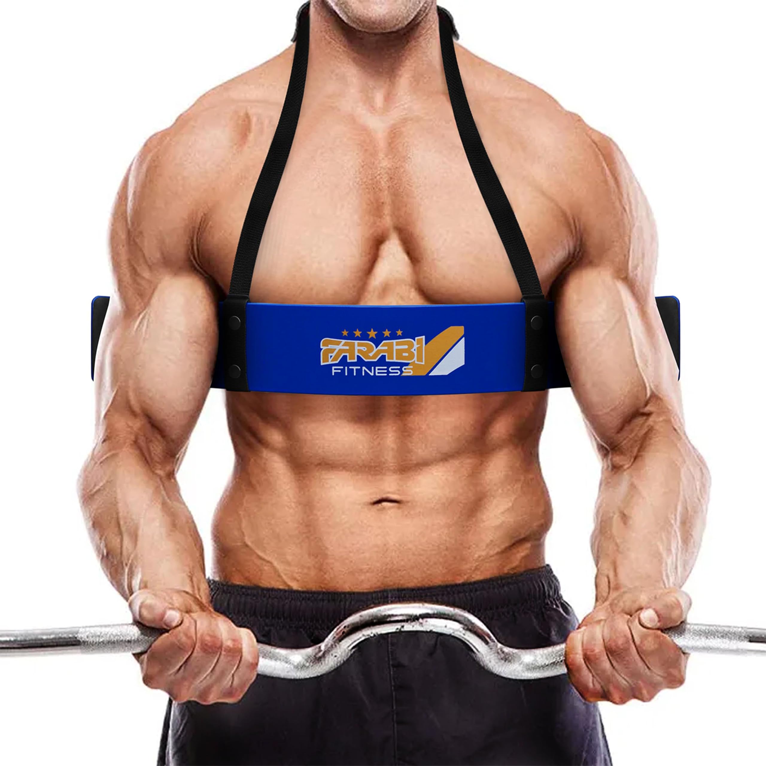 Farabi Sports Arm Blaster Bicep isolater Bar Tricep Curl Bomber Fitness Gym Training by Farabi