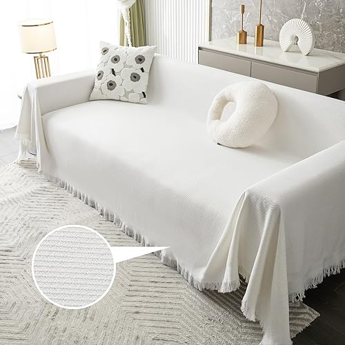 Miniatura 3 de MYSKY HOME Fundas de sofá para sofá de 3 cojines, fundas geométricas de sofá para sala de estar, fundas de sofá modular para perros (XXL, 91 x 134