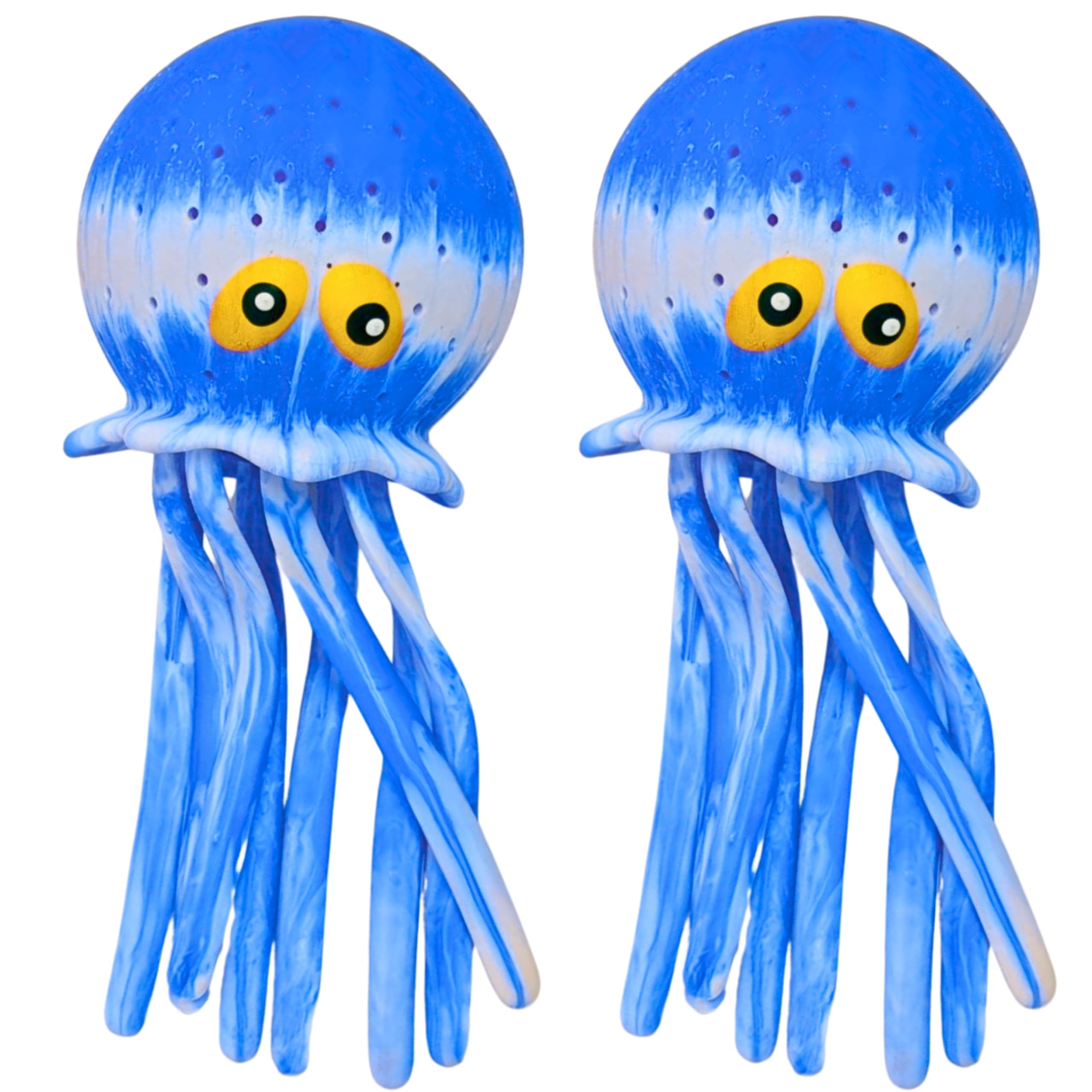 Blue Splash Octopus 16cm – 2Pk Water Absorption Pool Squirter, Soak & Squeeze Splash Accessory for Summer Swimming, Beach, Garden and Outdoor Water Game