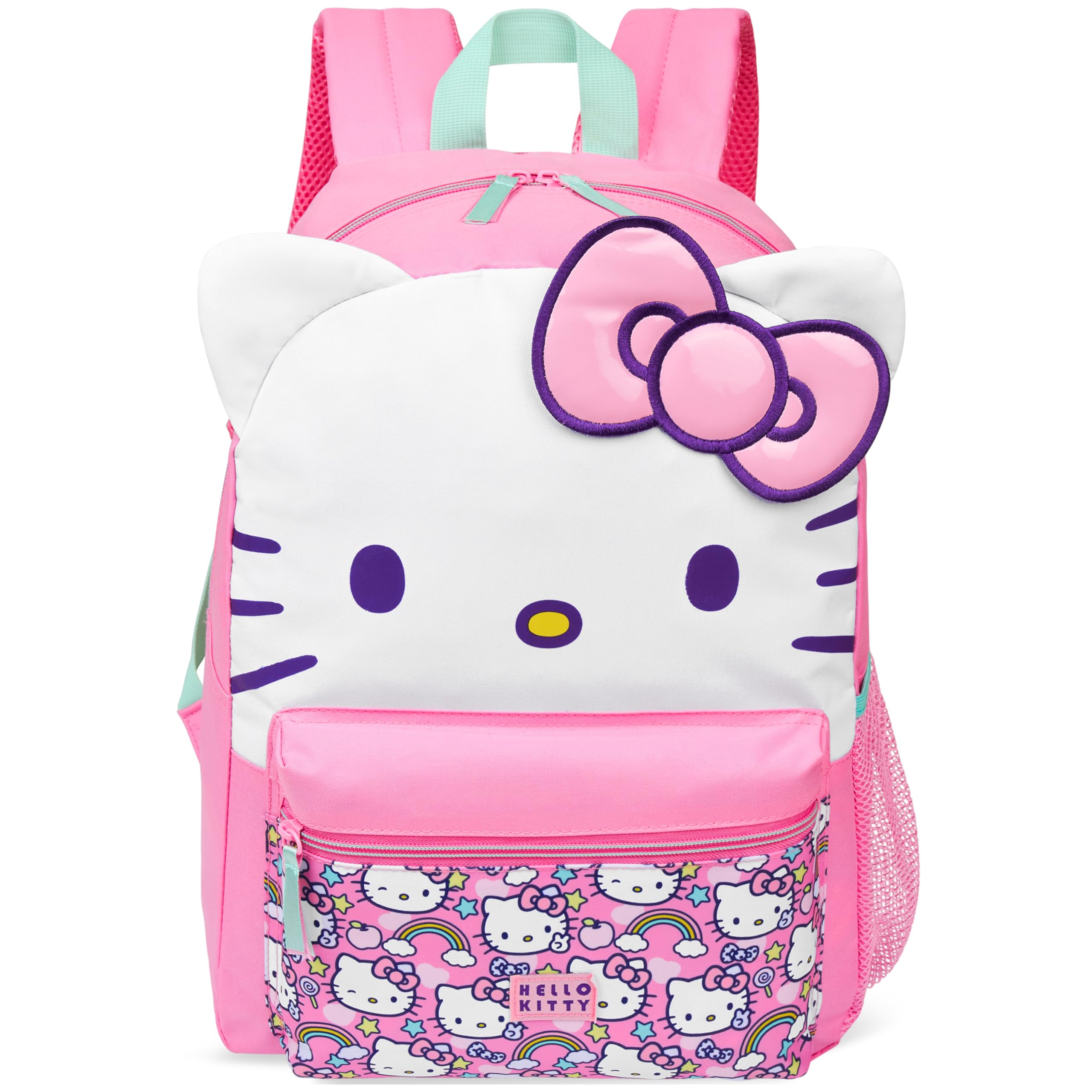 Photo 1 of Hello Kitty Sanrio Girls Backpack, 18 inch, 3D Bow Kawaii Anime Rucksack Daypack for Kids Cute Stuff Back to School Supplies Gifts for Girls