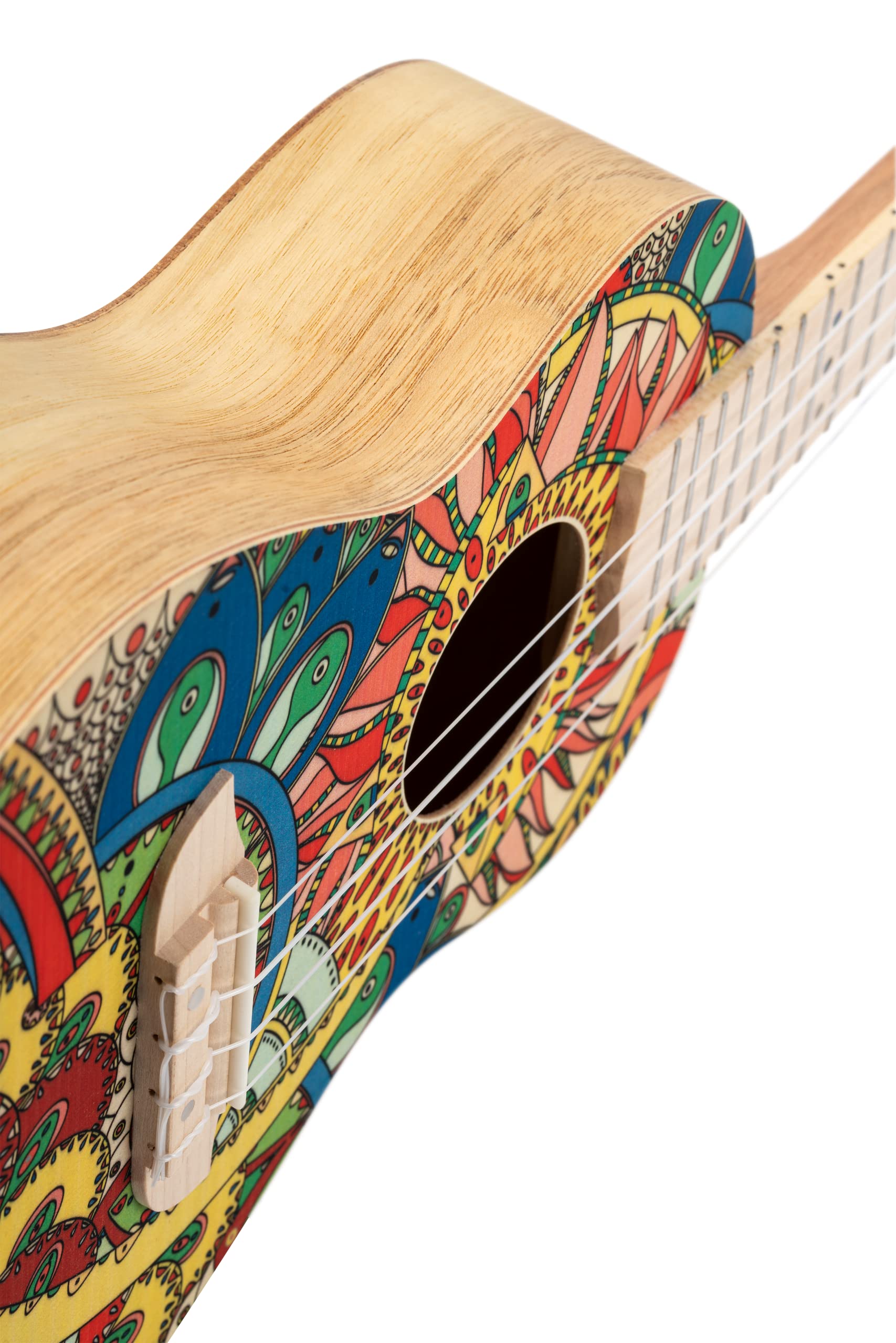 Ortega Guitars Konzert Ukulele Akustisch – Art Series – Fichte, Mystic India (RUAR-MI)