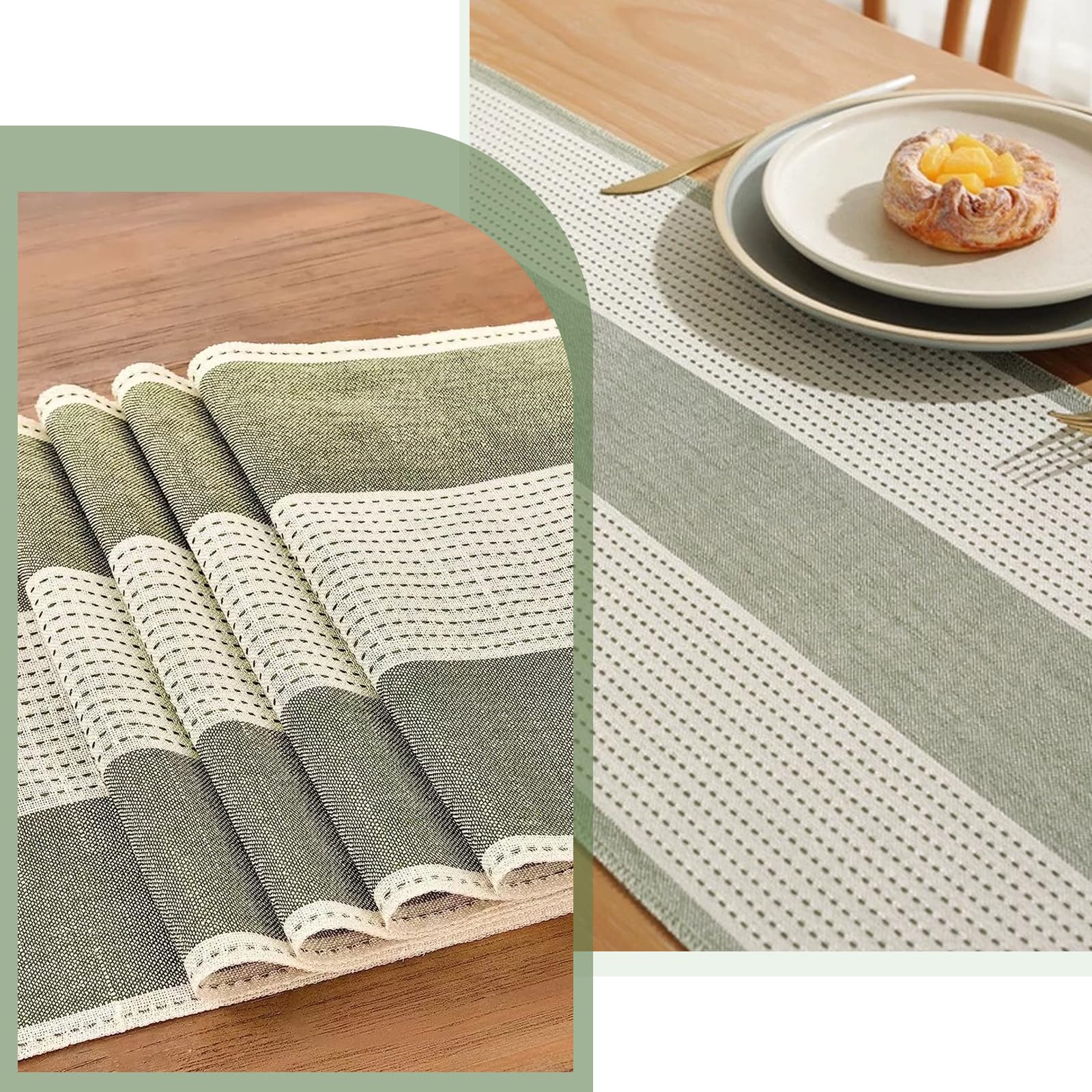 Table Runner, Boho Embroidered Table Decoration with Handmade Tassels - Image 4