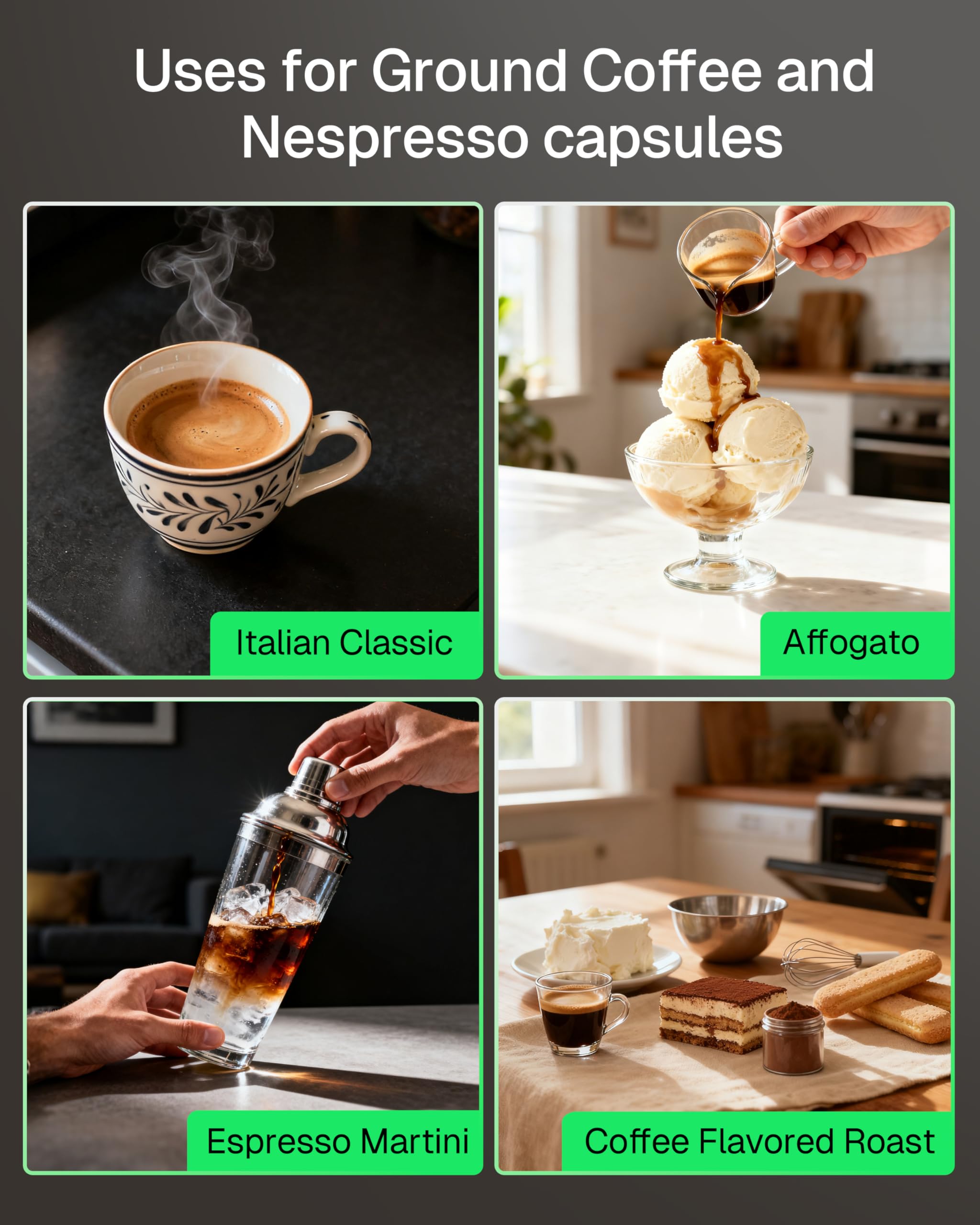 HBN 3 en 1 cafetera multicafetera de un solo servicio, para cápsulas K-Cup y café molido, máquina de elaboración programable de un solo toque, tanque de agua extraíble de 0,6 l, 19 bar, calor rápido