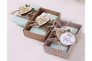 HTF Pack of 10 Rose Water with Glycerin Handmade Baby Shower Scented Soap Party Favors