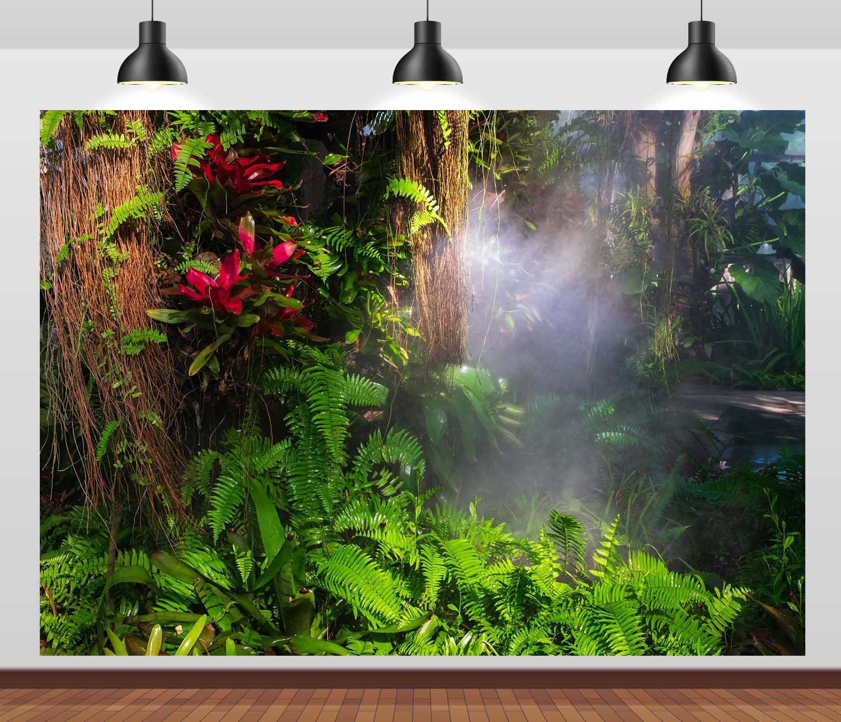 10x8FT Foresta Tropicale Nebbiosa Sfondo Fotografico