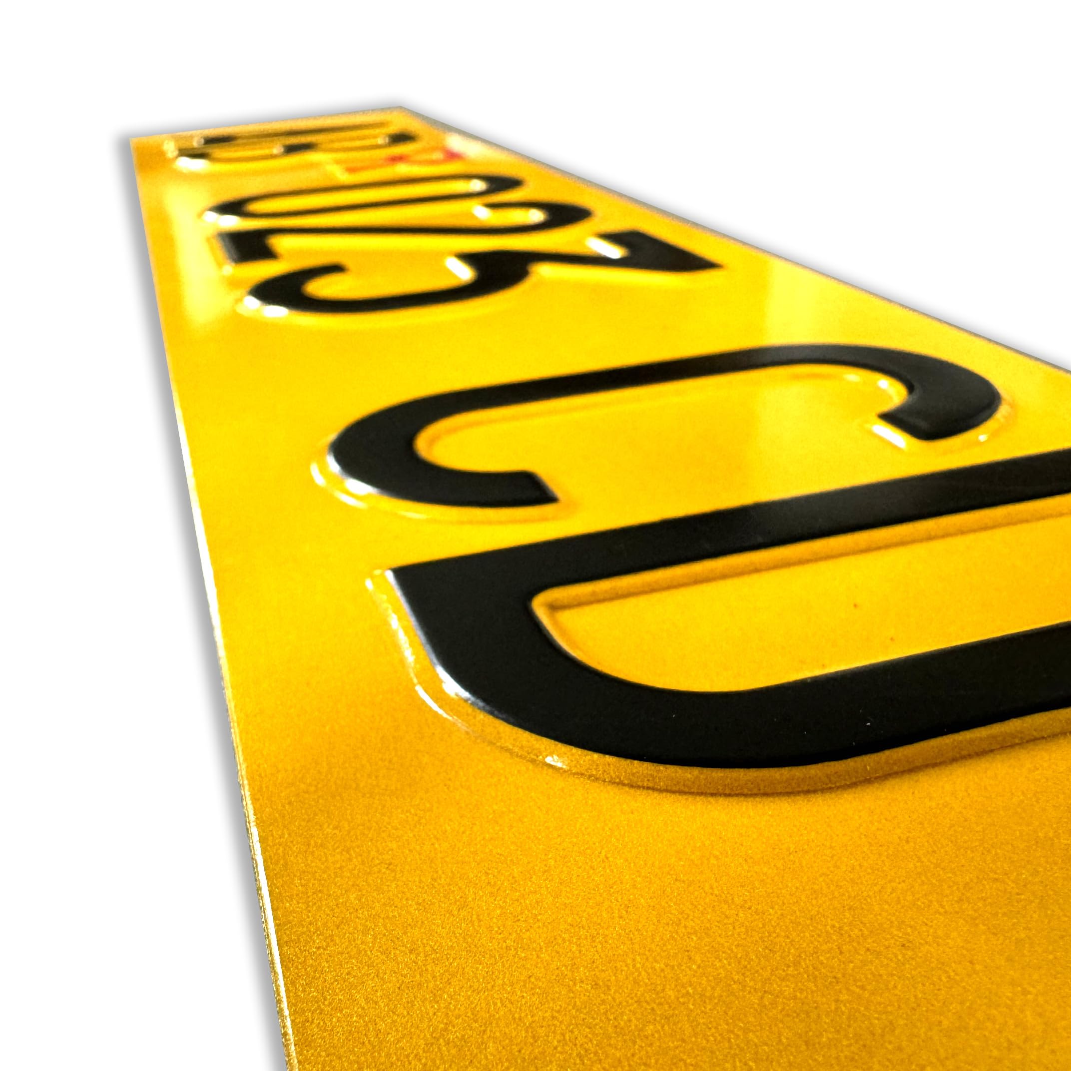 Targa A Rilievo Personalizzata In Alluminio Catarifrangente - Gialla, Per Rimorchi E Decorazione - Foto 2