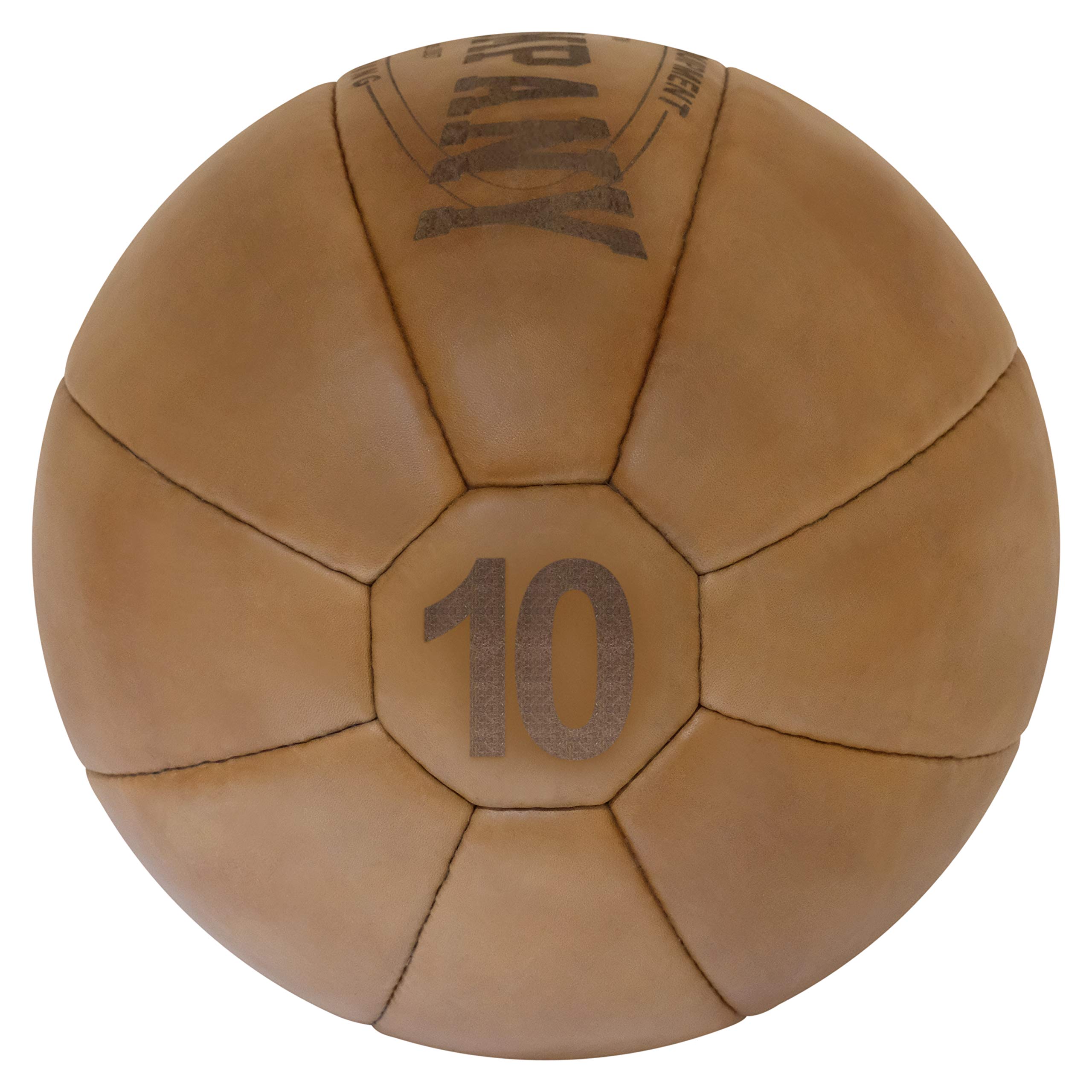Bad Company Vintage Leder Medizinball in 10 Gewichtsstufen l Vollball aus hochwertigem Echtleder in braun oder schwarz I 1-10 kg