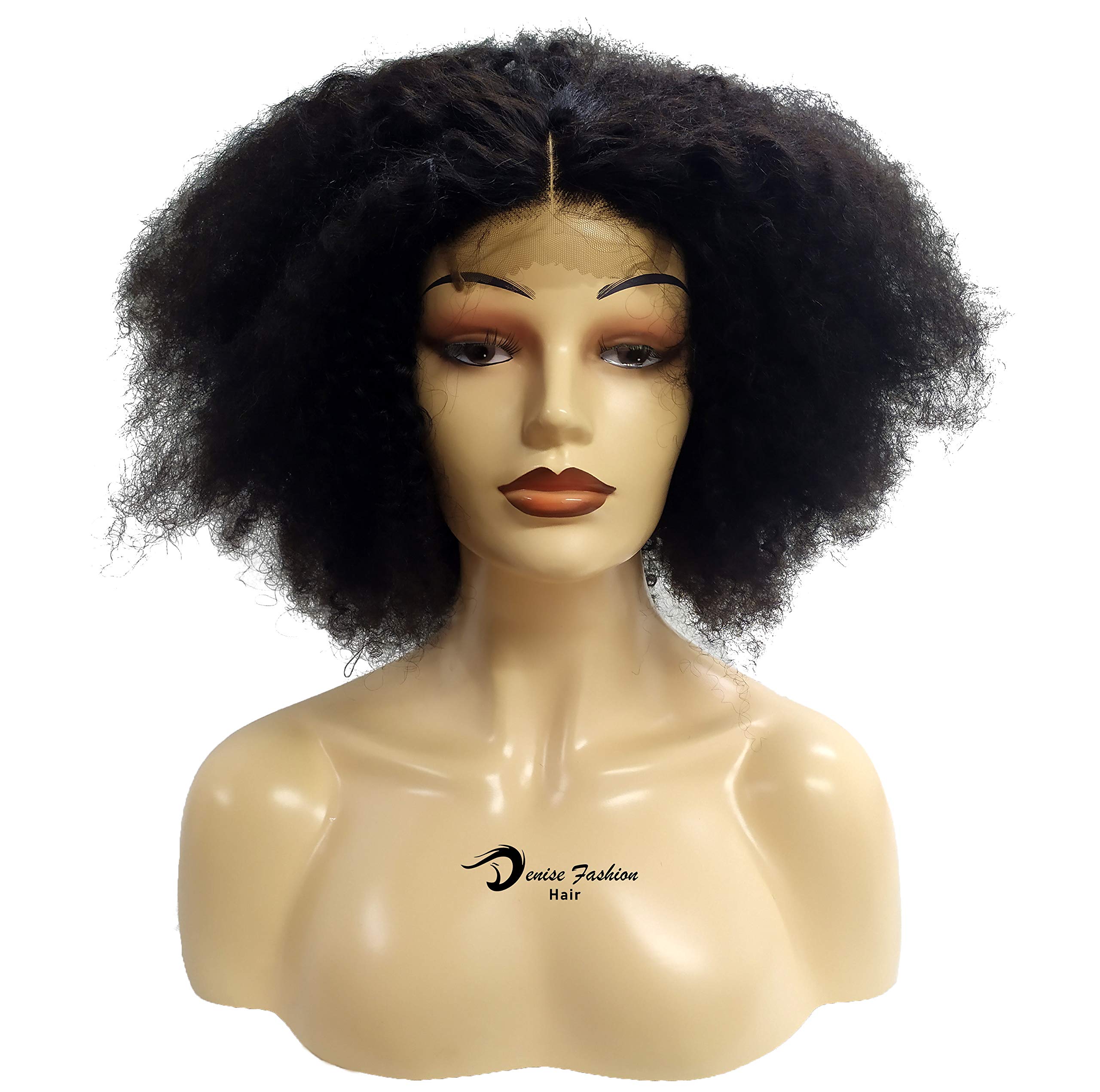 Denise Closure Afro Curly Human Hair Wigs Natural Black Color | Italian Hair Wigs for Women