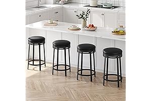 IDEALHOUSE 24'' Swivel Bar Stools Set of 4