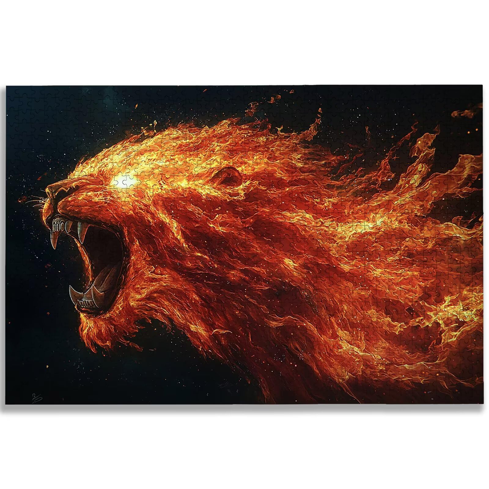Puzzle 5000 elementów, lew puzzle dla dorosłych, 5000 elementów, drewniane puzzle na Halloween, dla dorosłych, trudna łamigłówka, puzzle dla całej rodziny, drewniane puzzle do dekoracji salonu, na