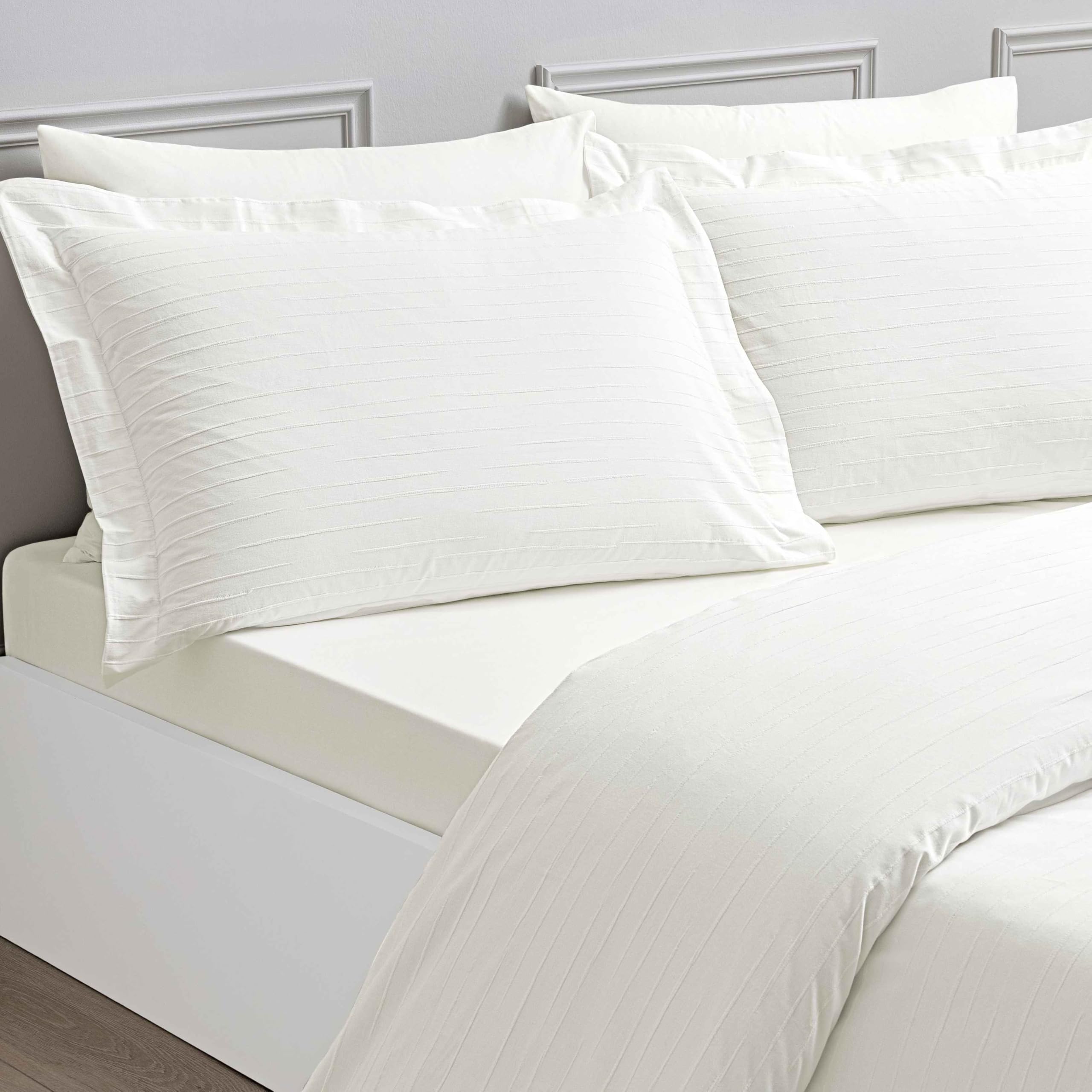 Linens White Collection Siren UC Pamuk Jakar Çift Kişilik Nevresim Takımı Beyaz