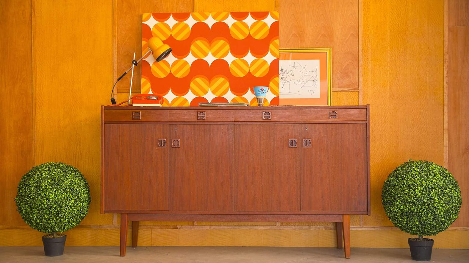 THE BLOOM TIMES 27.5 Inch Faux Boxwood Topiary Balls Artificial Outdoor Set of 2 Shrubs Bushes Fake Trees Potted UV Resistant Plants for Home Office Planter Urn Filler Indoor Outside Decor 2.3 Feet -