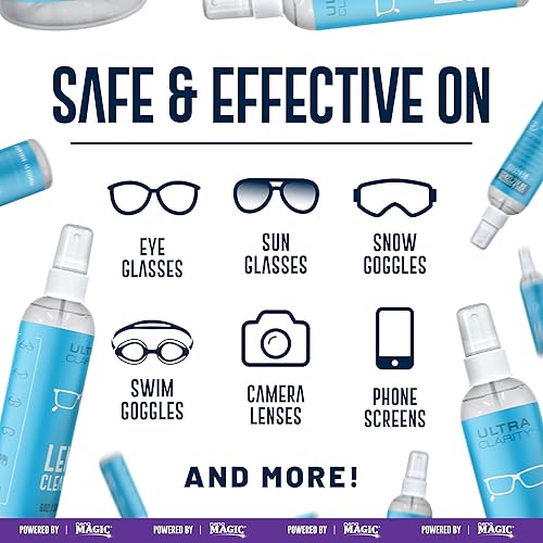 Miniatura 5 de Powered by Nano Magic Spray de limpieza de lentes de 6 onzas (paquete de 1)  Fórmula de grado profesional, sin silicona, para gafas, teléfono,