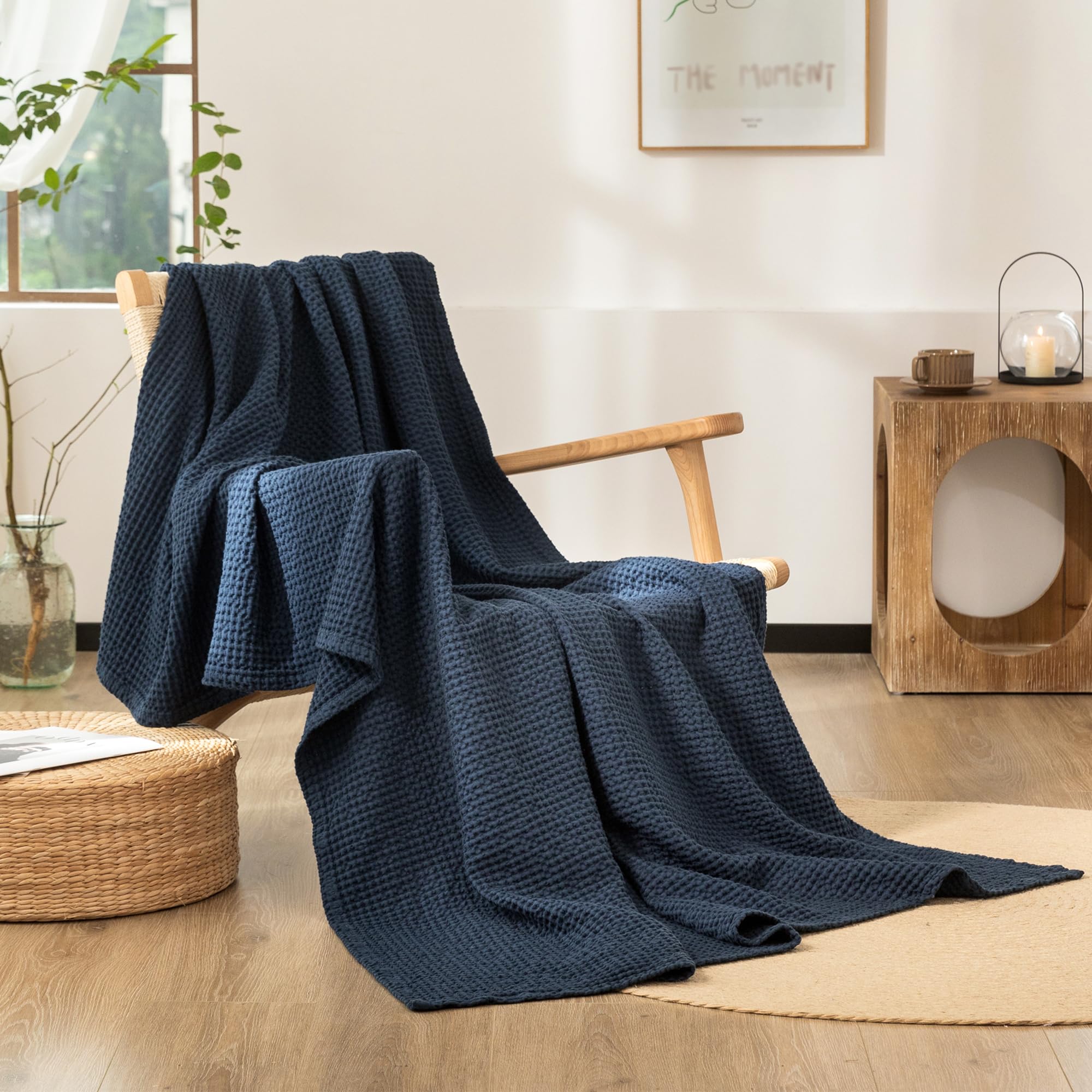 CHUFFED 100% Cotton Waffle Blanket 270x230cm Soft Lightweight Throw Blanket for All Season- Perfect Blanket Layer for Couch Bed Sofa - Image 2