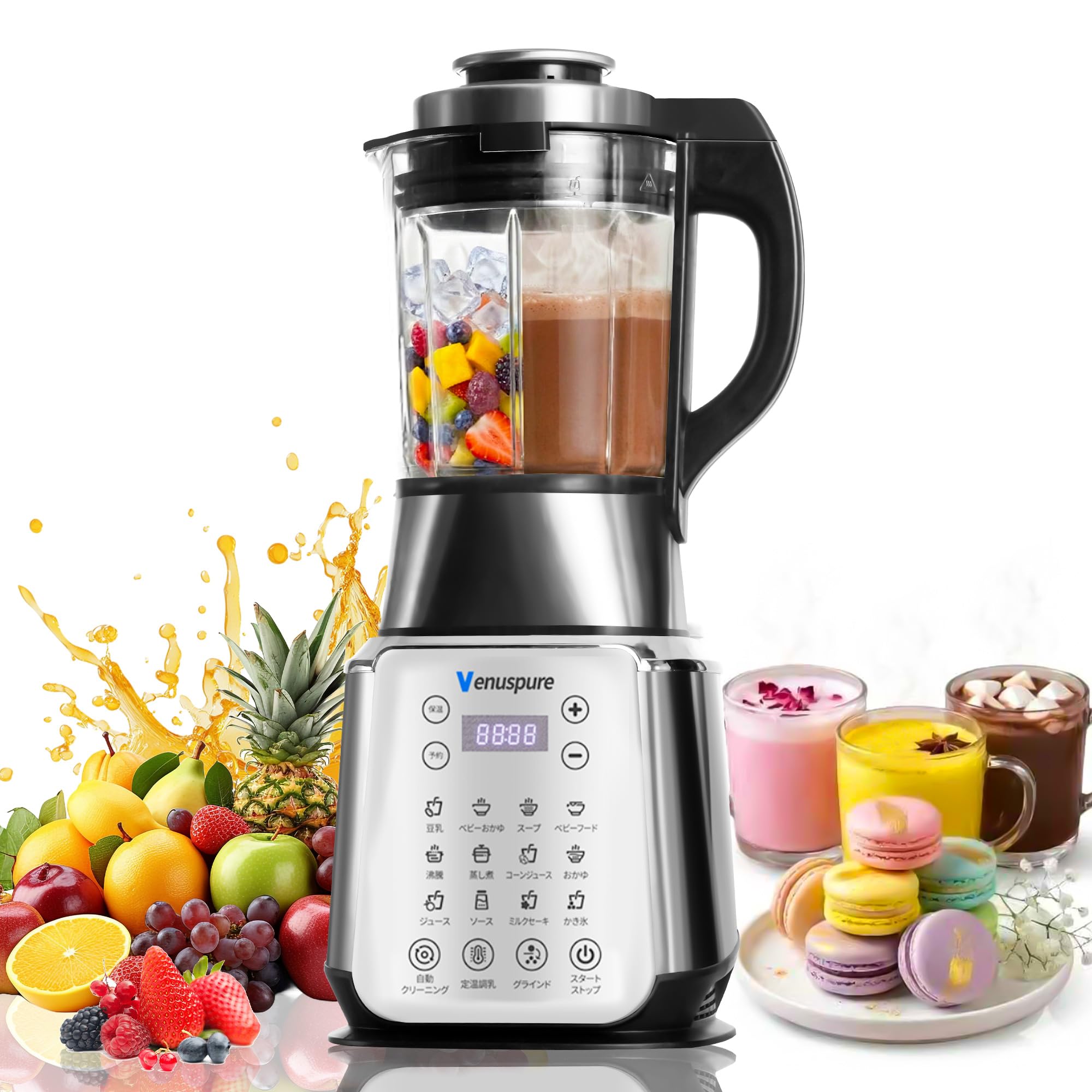 Amazon | ミキサー ブレンダー 1.75L大容量 加熱ブレンダー 14種類の Amazon | ミキサー ブレンダー 1.75L大容量 加熱ブレンダー 14種類の