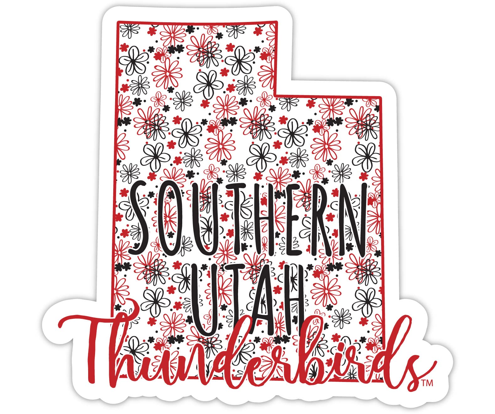 Southern Utah University Floral State Die Cut Decal 4-Inch Officially Licensed Collegiate Product