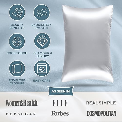 Miniatura 4 de Bare Home Funda de almohada 100% seda de morera para cabello y piel, funda de almohada ultra prémium de seda Momme de grado 6A 22 Momme, cremallera