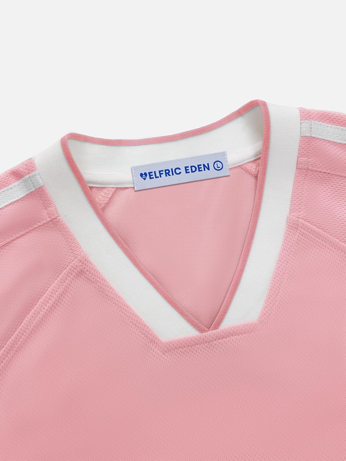 Aelfric Eden Jersey Shirts Women Oversized Mesh V Neck Graphic Tees Y2k Color Block Short Sleeve T Shirt Tops - Image 5