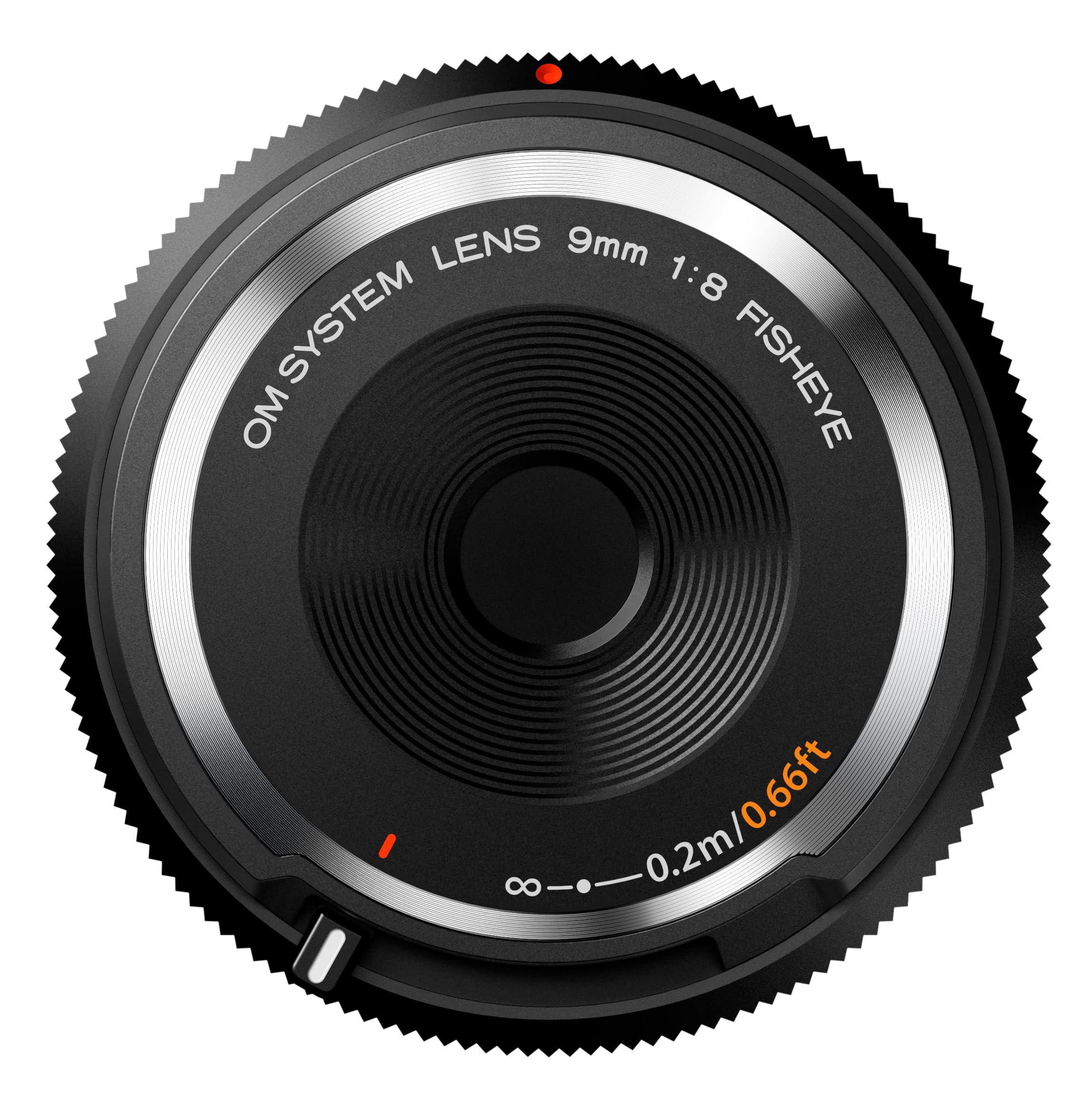 OM SYSTEM Obiettivo Fisheye 9mm 1:8.0 Ultra Sottile per Fotocamere MFT Olympus, Panasonic Grandangolo Compatto, Scatti Creativi Ultra Leggeri, Macro e Panoramico, Nero