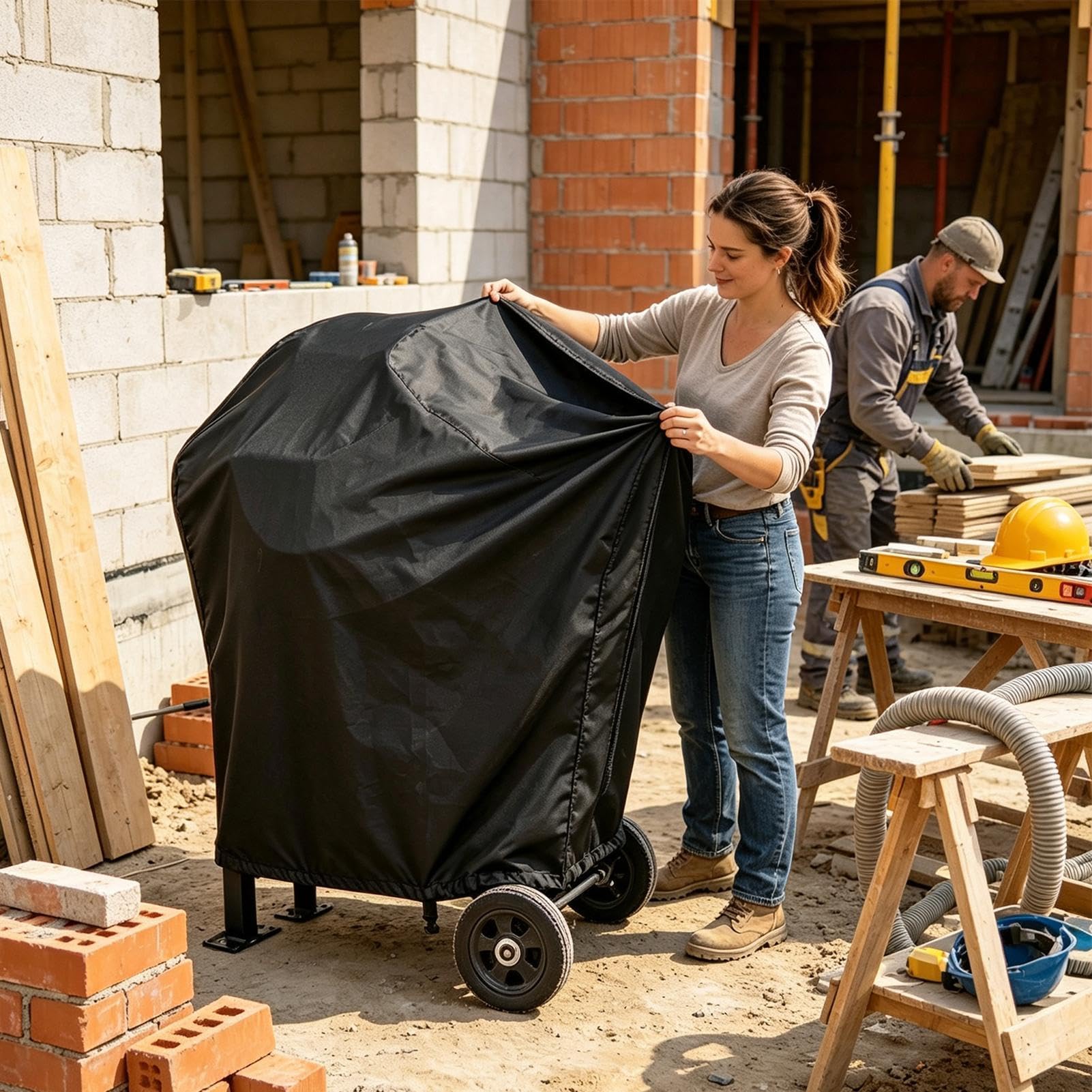 Housse de Protection pour Bétonnière Protecteur Imperméable de Machine à