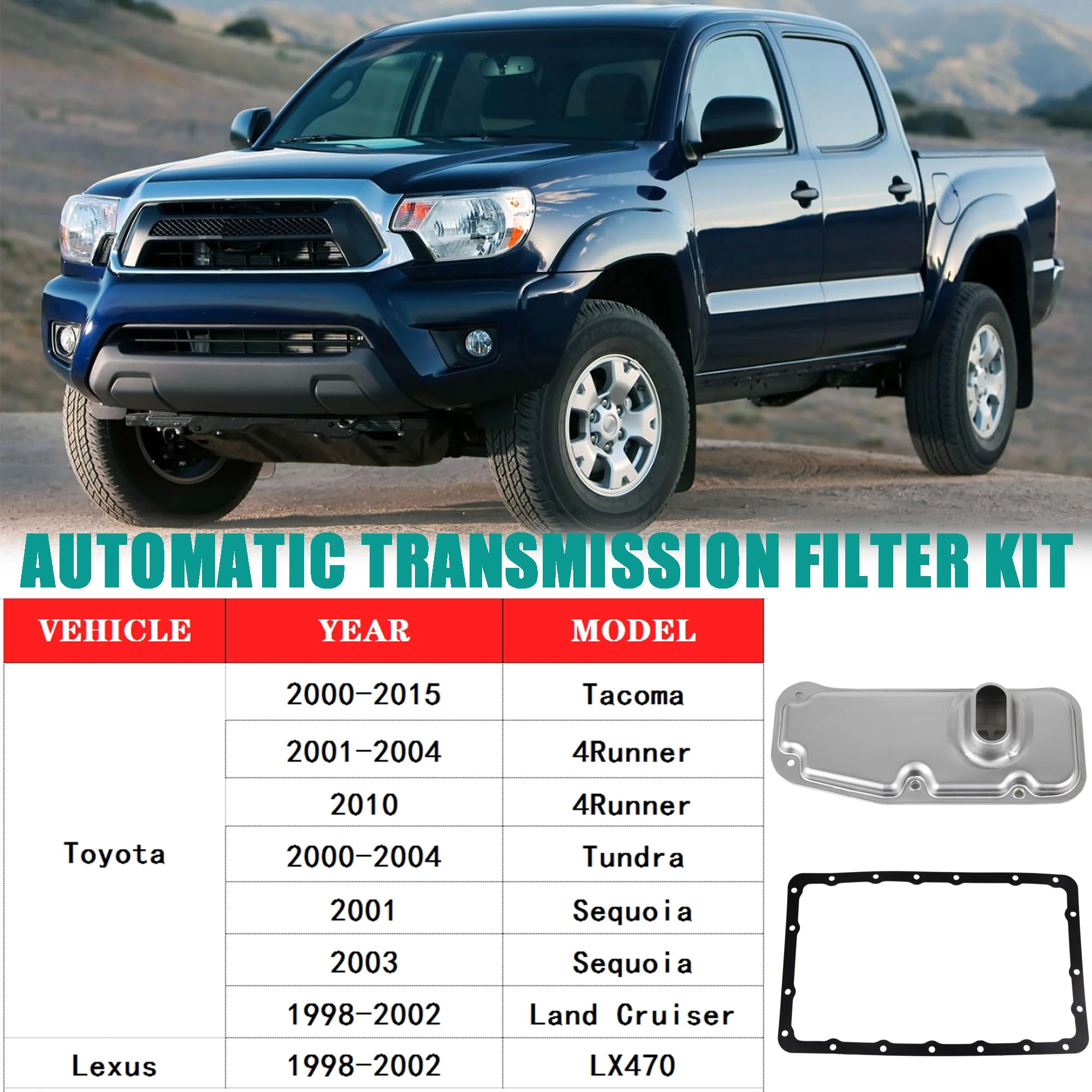 Mteycei A340F A343F Transmission Filter Kit - Compatible With Toyota Land Cruiser, Tacoma, Tundra, Lexus LX470 - View #8