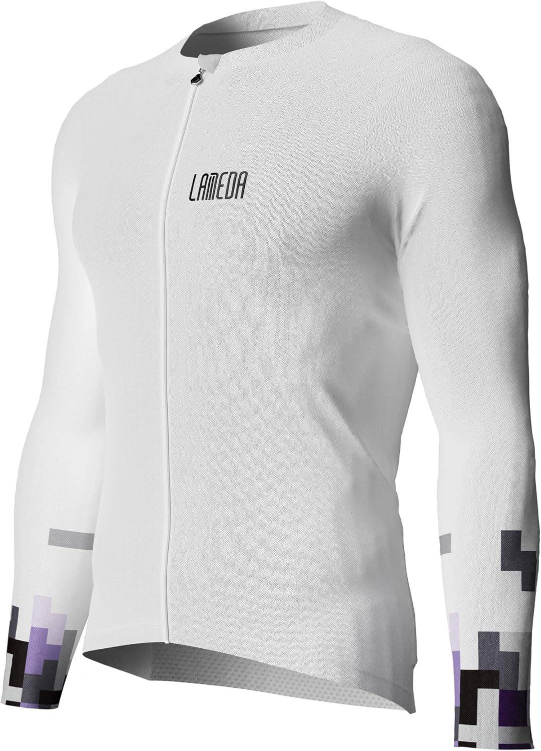 LAMEDA Men's Cycling Jersey Long Sleeves with 3 Rear Pockets Quick Dry Breathable Bicycle Jersey