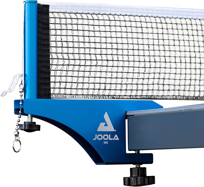 Juego de postes y red de tenis de mesa para interiores y exteriores de aluminio WX de grado profesional - Configuración rápida - Red de ping pong de regulación de 72 pulgadas - Mezcla de algodón reforzado con sistema de tensión ajustable