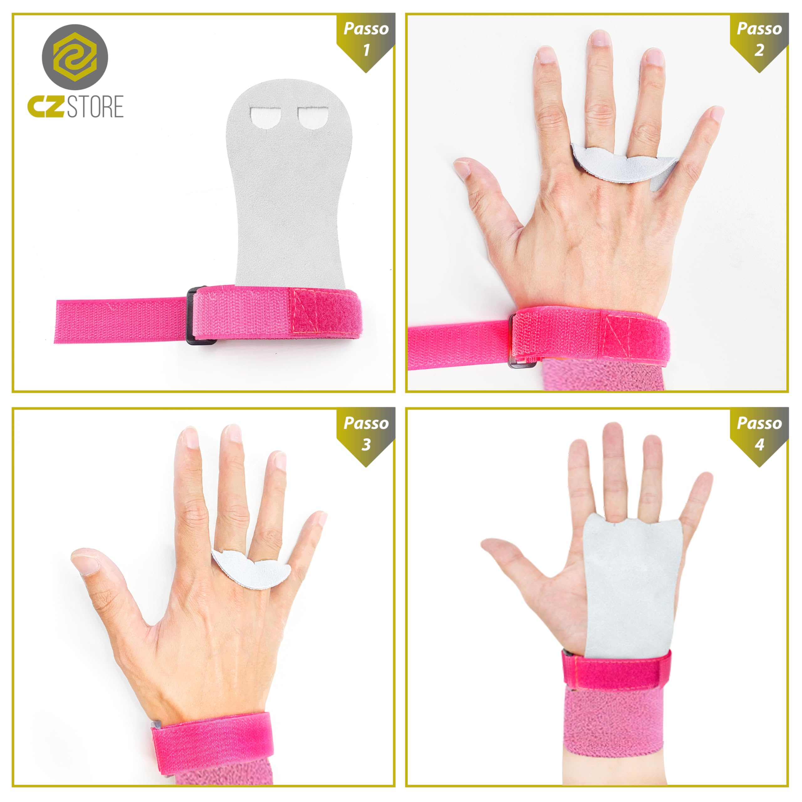 Guanti da Ginnastica in Pelle NERO/GRIGIO M - Paracalli Allenamento Fitness Protezione Mani e Polsi