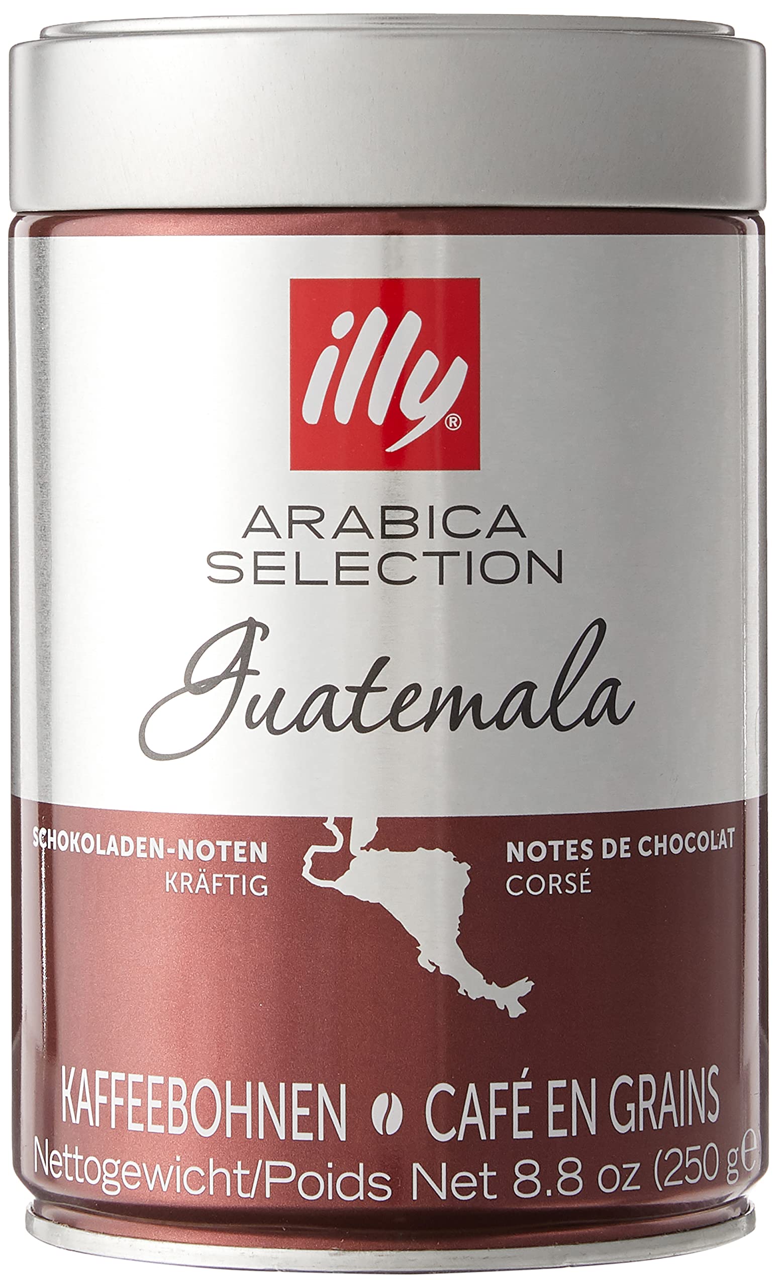 Illy Café en Grano Torréfié Arábica Selección Guatemala, 6 cajas de 250 g
