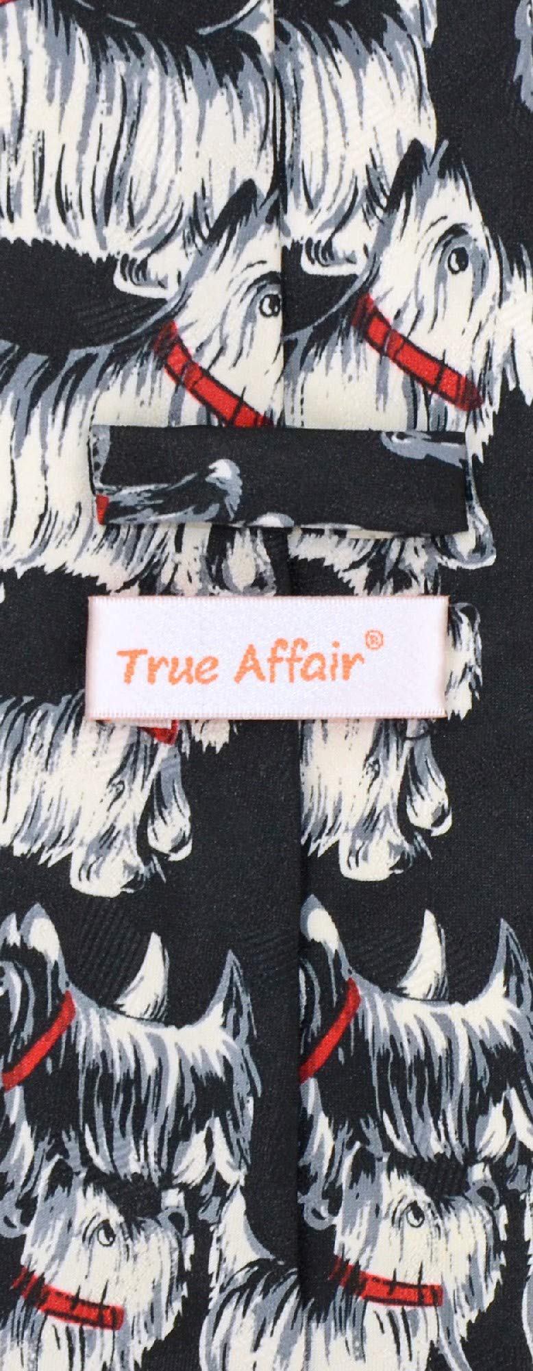 True Affair Scottish Poodles Pattern NeckTie Poodle Dogs Design Mens Neck Tie